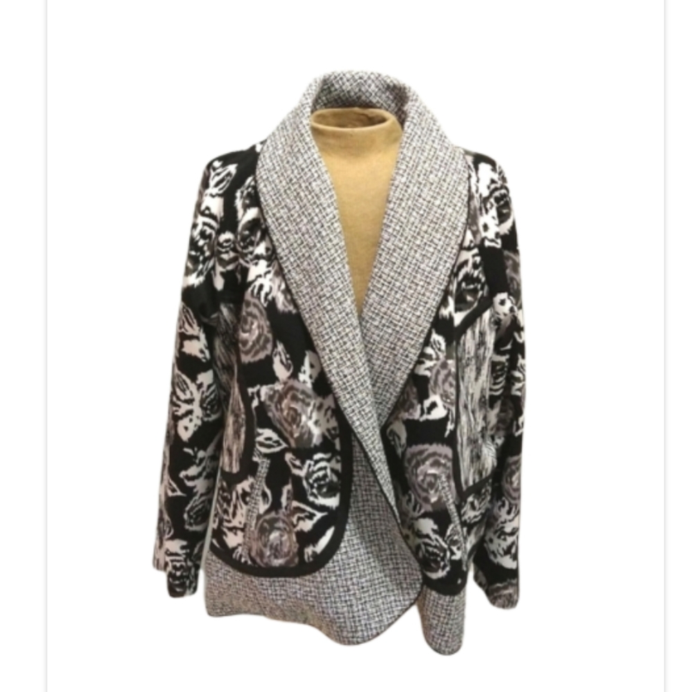 Sharif Couture 1827 Reversible Open Front Jacket
